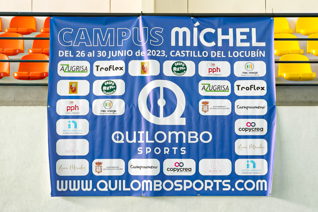 Diseño Lona Campus Michel 2023 - Quilombo Sports - Nil Casanovas